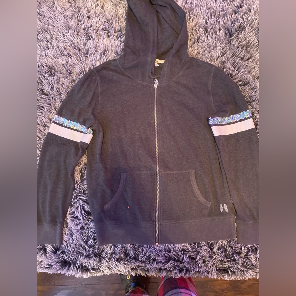 victoria secret zip up hoodie
